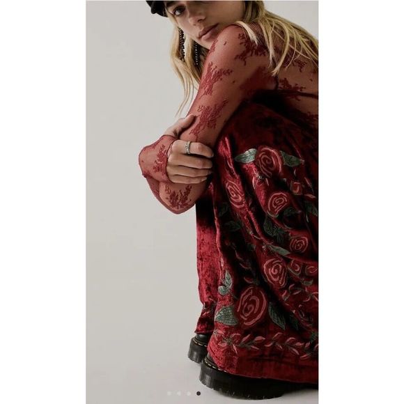 Free People x Anna Sui Rose Garden Pants $300 - Picture 2 of 7